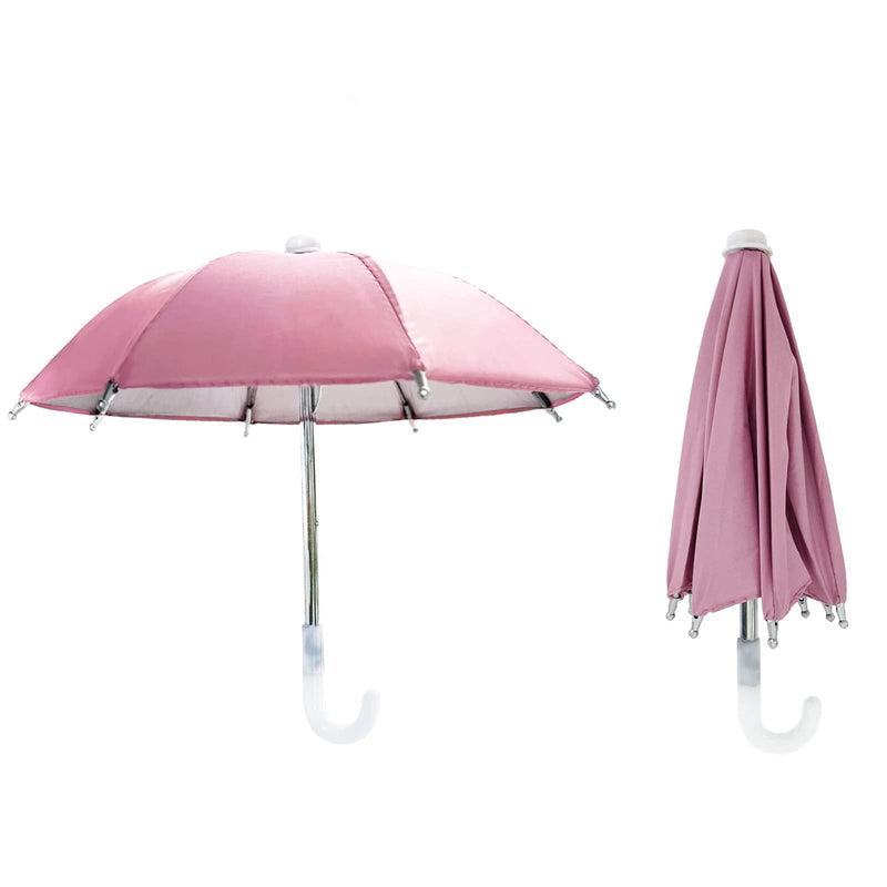 UV Protection Phone Umbrella for Sun,Universal Adjustable Piggy Suction Cup Phone Stand Umbrella for Phone,Stand Sun Visor,Sun Shade Cover Cell Phone Umbrella Sun Shade Pink