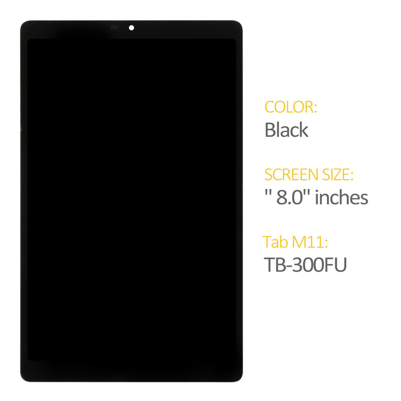 Original for Lenovo Tab M8 4th Gen TB-300FU Screen Replacement 8.0" Black IPS Display Assembly 2023 Touch Digitizer TB-300XU with Repair Tools