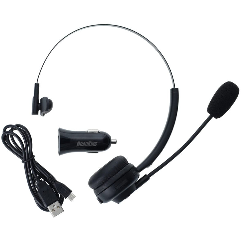 RoadKing Truck Driver Headset RKING1000 Noise Cancelling Bluetooth(R) Headset Mono Wireless Headset with Advanced Noise Cancellation and Mic