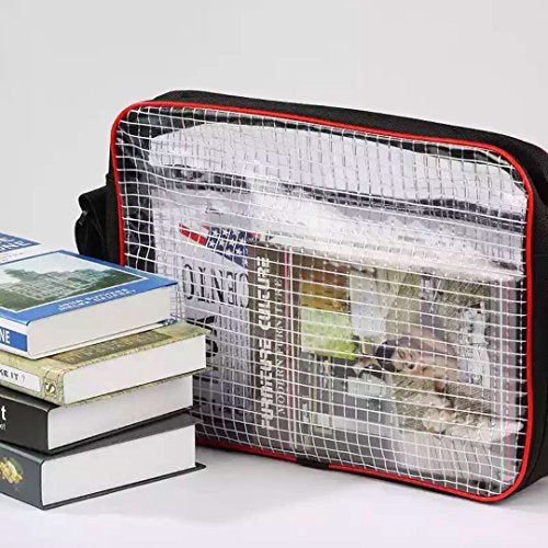 ESD 15.7"L x 3.1"W x 11.8"H anti-static cleanroom clear engineer bag for engineer store tool or computer working in clean room red