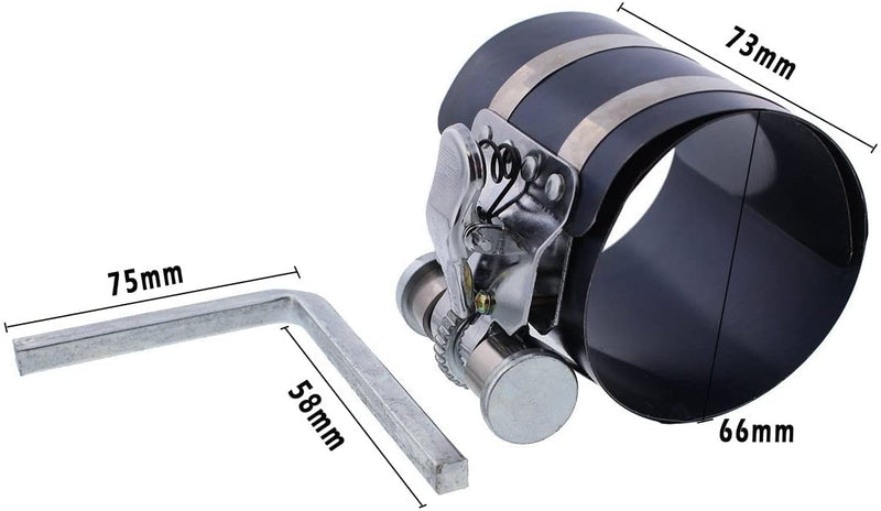 3" Car Engine Piston Ring Compressor Tool & Piston Ring Pliers with Adjustable Safety Screws