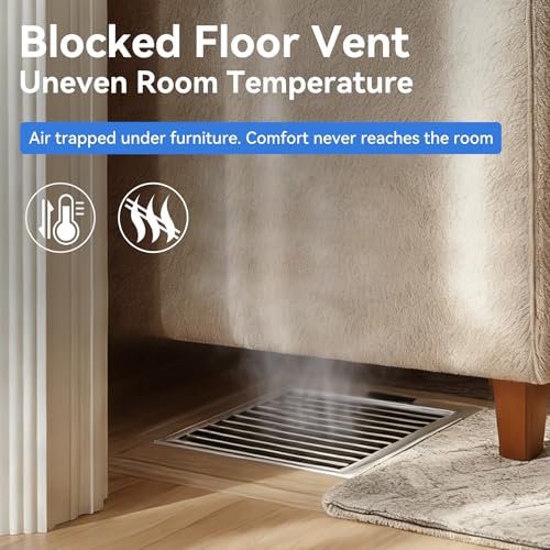 Sideways Magnetic Vent Extender for Under Furniture, Floor Vent Deflector 1-PCS