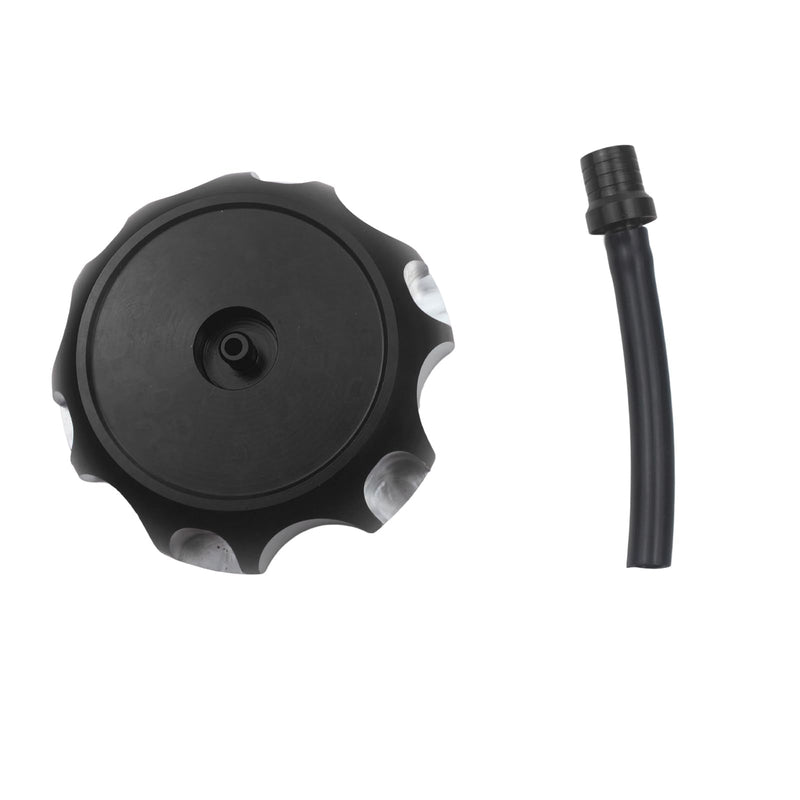 Motorcycle Gas Fuel Tank Cap Cover With Air Vent Hose for CRF250R CRF250X CRF450X CRF 250R 250X 450X TRX450R TRX 450R 400EX 2005-2010 Motor dirt pit Bike (Black) Black