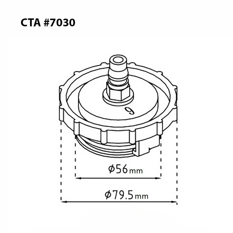CTA Tools 7030 Master Cylinder Adapter 56mm - Compatible with Honda and Acura
