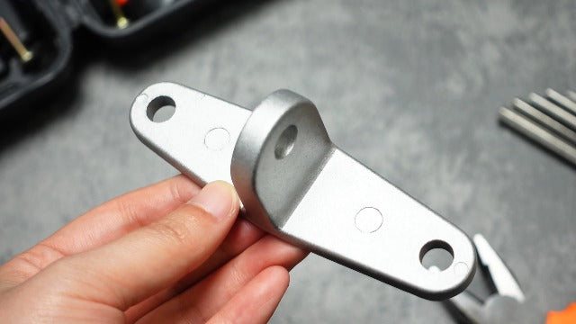 LEIFIDE 4 Pack Concrete Broom Bracket, 4-3/4 Inch Broom Adapter Base Plate, Clevis Adapter for Texturing and Finishing
