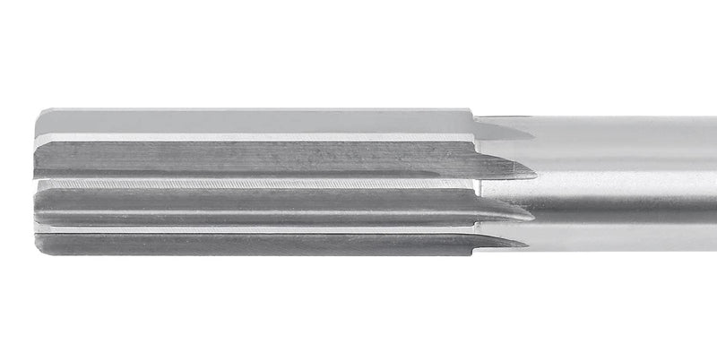 Accusize Industrial Tools 1'' H.S.S. M2 Straight Shank Straight Flute Chucking Reamer, Flute Length 2-3/4'', Oal 10-1/2'', 8 Flute, 5015-0285 | 1" HSS M2 Straight Shank Straight Flute Chucking Reamer, Flt Len 2-3/4", OAL 10-1/2", Right Hand Cut, 8 Flute