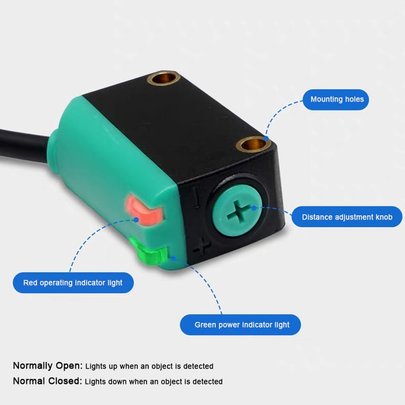 BGSX-LS61 Photoelectric Sensors, Background Suppression Diffuse Photoelectric Switch, Not Affected by Object Color(NPN Output) BGSX-LS61(NPN) Industry