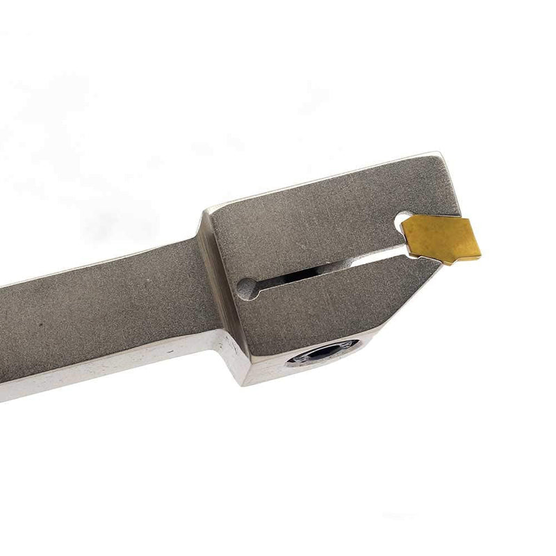 OSCARBIDE 1/2"x1/2"Indexable Parting Grooving Holder,QA08R-20 Heavy Duty Nickel Plated Right -Hand Lathe Cut Off Tool with Carbide Insert GTN-2, 1 Piece