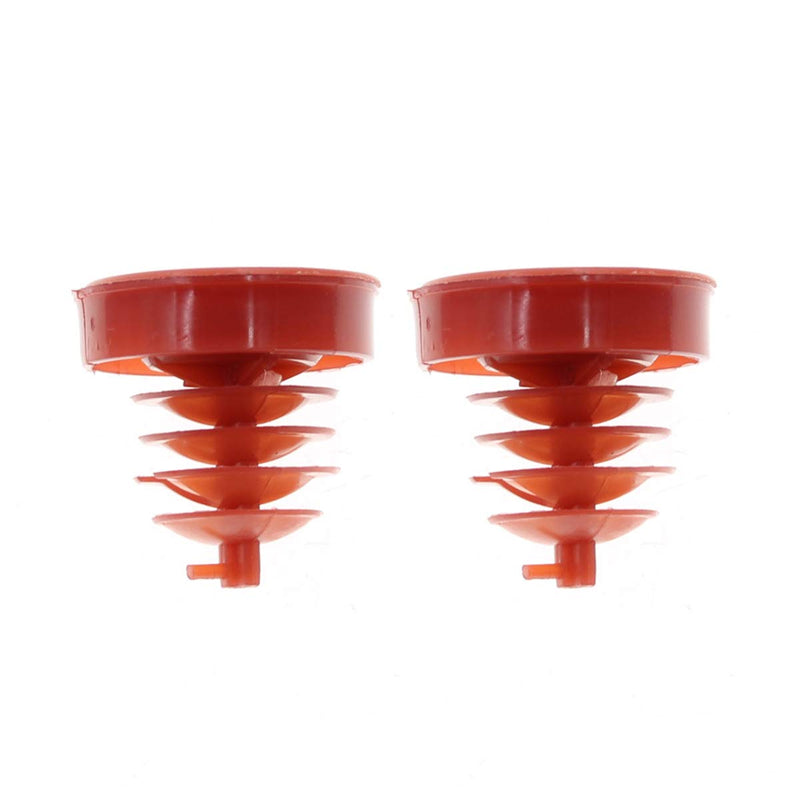 AUTOKAY Hydraulic Power Steering Pump Red Reservoir Cap Plug Cover Fit for Honda for Acura (Pack of 2)