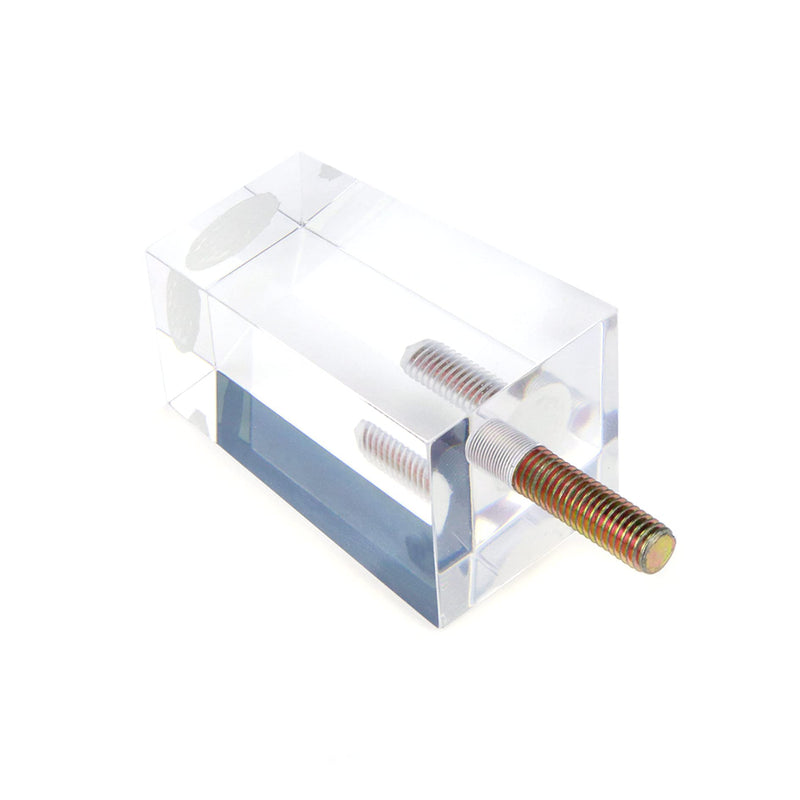 Mcredy Acrylic Legs for Furniture 3.15 inch Legs for Furniture Acrylic Couch Legs with Mounting Hardware Clear Sofa Square Tapered Pyramid,Type-1 Type-1