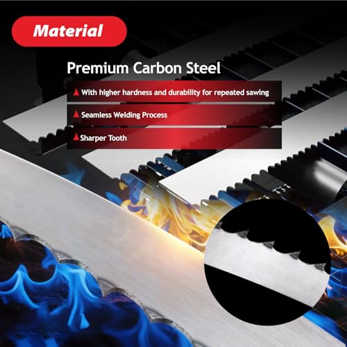 65-Inch Meat Band Saw Blades 3TPI (5 Pack) for Cutting Bone-in Meat or Frozen Meat, Compatible with Avantco-EMBS65SS KWS-B-210 Vevor-JG-210/JG-210C/HR-250, 65" x 5/8" x 0.02" 3 65-Inch