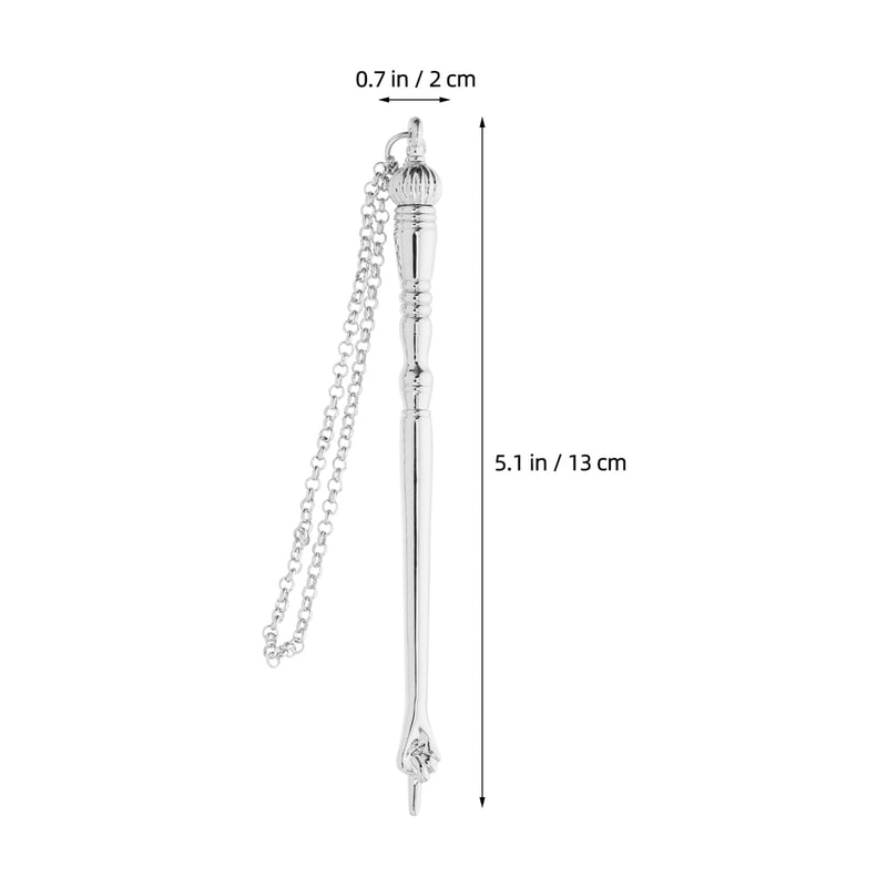 SAFIGLE Torah Book Pointer Yad Hand Pointer and Connected Chain for Torah Reading Haftorah Bar Mitzvah Works of Art of Common Metal Silver