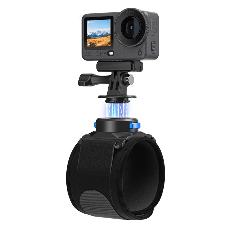 Magnetic Action Camera Wrist Mount, Quick Release Wrist Strap Holder for GoPro Hero 13/12/11/10, DJI Osmo Action 6/5Pro/4/3, Insta360 ONE R, AKASO, and More-t33
