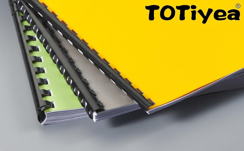 TOTiyea 50 Pack19 Ring Plastic Binding Combs, 1 Inch Diameter,200 Sheet Capacity, Letter Size, Black Comb Binding Spines 1" 50 pack