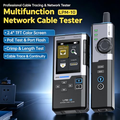 FNRSI LPM-10A Ethernet Tester,Wire Tracer Kit,for CAT5 CAT5e CAT6 RJ11 RJ45