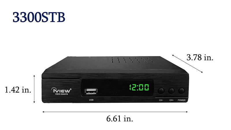  [AUSTRALIA] - iView 3300STB ATSC Converter Box with Recording, Media Player, Built-in Digital Clock, Analog to Digital, QAM Tuner, HDMI, USB 3300STBA (New firmware)