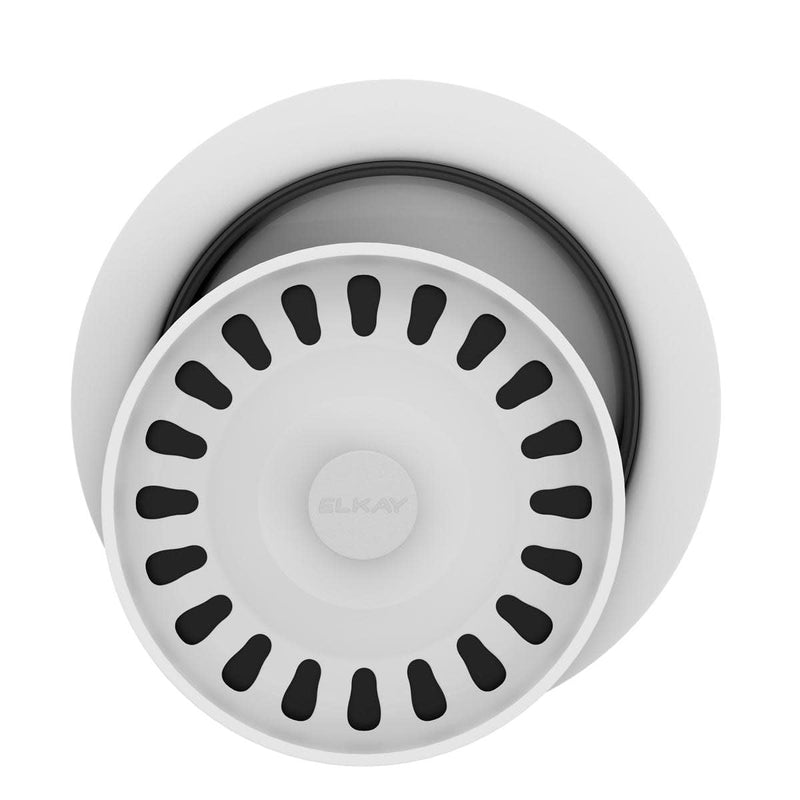 Elkay LKQD35 Polymer 3-1/2" Disposer Flange with Removable Basket Strainer and Rubber Stopper - Mocha