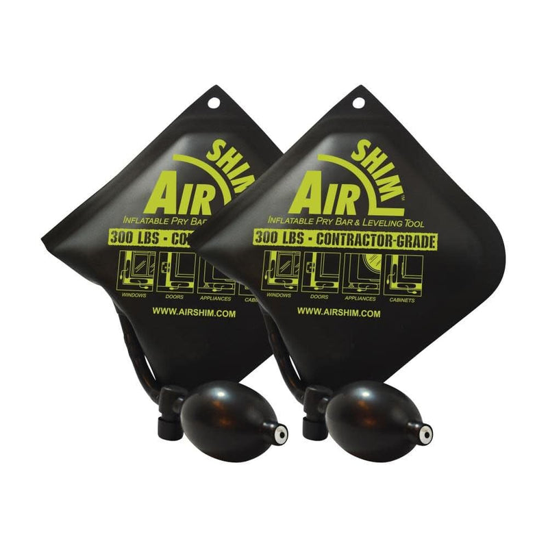 Calculated Industries 1192 Air Shim Inflatable Pry Bar and Leveling Tool; 300 LB Rating; Contractor-Grade Alignment Pump Wedge, Black | 2-Pack, 300 LB Load Holding Rating, Contractor-Grade, Alignment Pump Wedge 2 Piece Standard