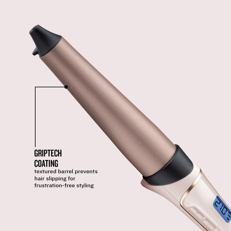Remington PROluxe Curling Wand (25mm-38mm Barrel, Grip Tech Coating, OPTIheat Technology for Long-Lasting Results, PRO+ 185°C Setting for Healthier Styling, Fast 30 Second Heat Up, 120°C-210°C) CI91X1 Rose Gold Pack of 1 Single