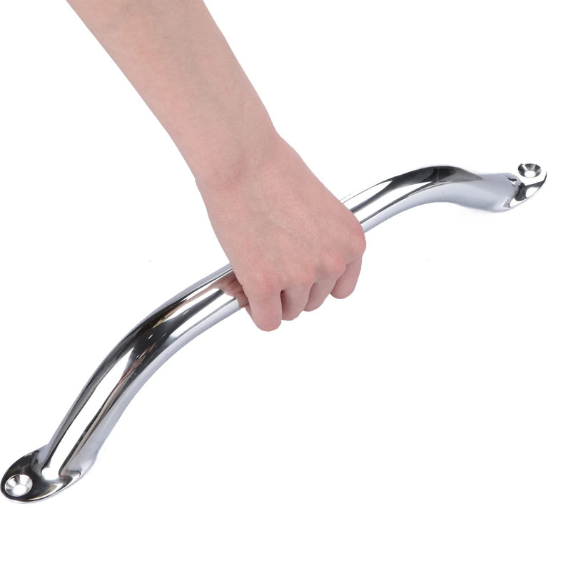 2PCS Boat Handrail Grab Handle Polished Stainless Steel Round Tube - 12" Long Marine Grab Handle
