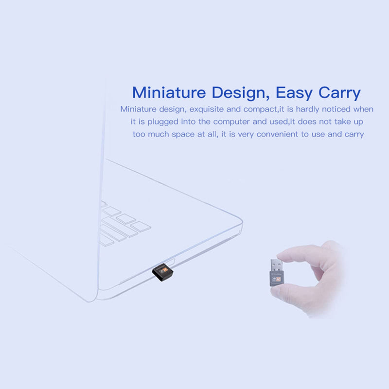 USB WiFi Adapter for PC, AC600M USB 2.0 WiFi 5 Dongle 802.11ac Wireless Network Adapter with Dual Band 2.4GHz/5Ghz for Desktop Laptop Support Windows 10/8/7/XP, MAC OS, Linux etc 600Mbps Mini