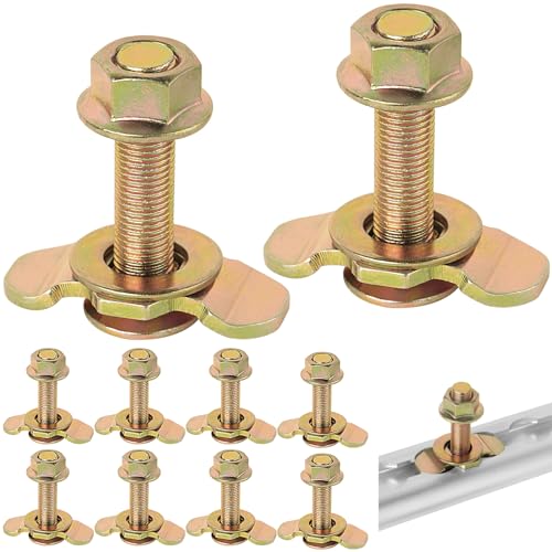 L Track Threaded Stud Fittings, Pack of 10, Gold