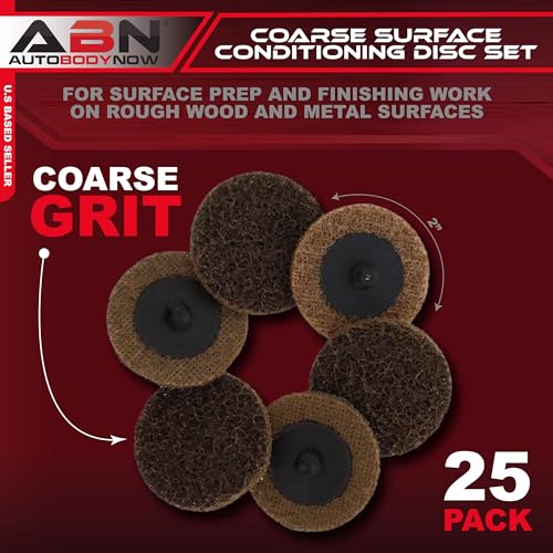 ABN Surface Conditioning Discs - 2in, Coarse Grit, 25-Pack, Best Value