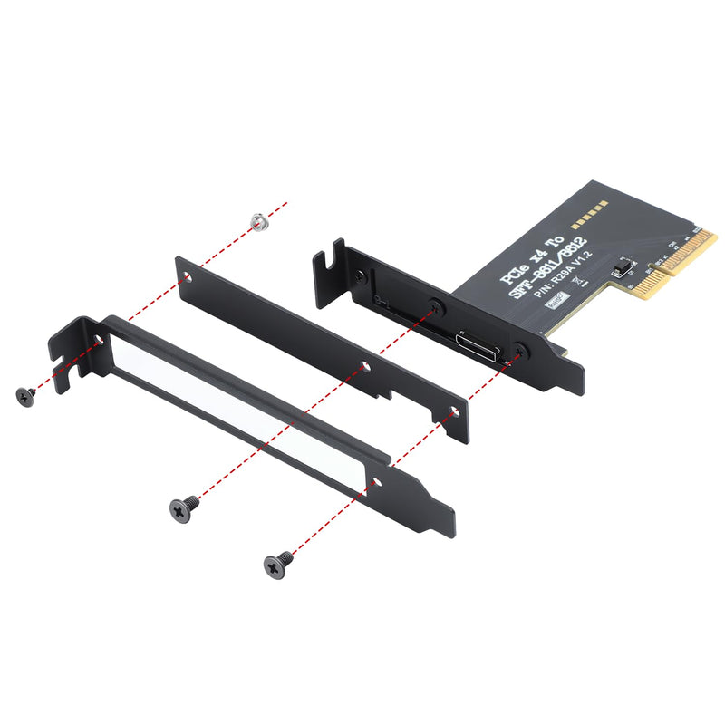 RGEEK PCIe 4.0 x4 to OCuLink SFF-8611 SFF-8612 4i Host Adapter | 64Gbps PCIe Riser Card for External GPU eGPU Video Graphics Cards, Mini PC