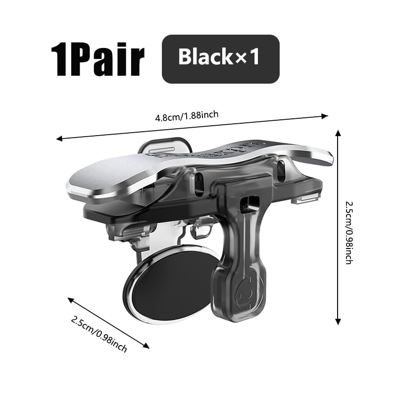 PUBG Trigger 4 Finger Mobile Gaming Controller with 20 Finger Sleeves & Storage Case PUBG Mobile Controller Aim & Fire Shooter Buttons for iPhone & Android PUBG Accessories for COD Mobile (1Pair X8+20Pcs Finger sleeve+Storage bag)