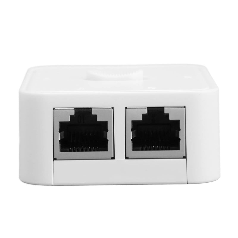 2 Port Gigabit Unmanaged Ethernet Network Switch, Ethernet Splitter 10/100/1000Mbps 2 in 1 Out 1 in 2 Out Extender Switch RJ45 Network Splitter Adapter