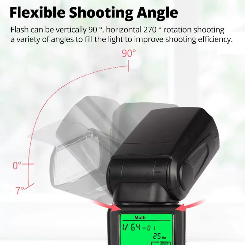 AMBITFUL AF970 Camera Flash Speedlite GN35 Manual S1/S2 2.4G Wireless | Universal Single-contact Hot Shoe Flash for Canon Nikon Sony Fujifilm Olympus. 8-Level Power,Recycle 0.1-2.5s