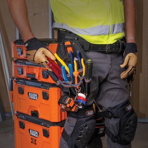 Klein Tools MODbox Tool Pouch, Electrician Bag, Quickly Attach and Release from Tool Belts and MODBox Rail System 8-Pocket 8-Pocket Pouch