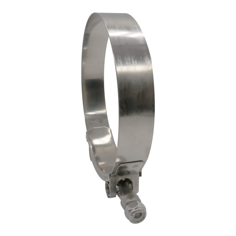 97mm - 105mm T-Bolt Hose O.D. Clamp - Working Range 3.81" - 4.13" for 4 inch Hose OD, Stainless Steel Bolt, SS Band Floating Bridge and Nylon Insert Locknut (97mm - 105mm, 2 pack) 97mm - 105mm (3.81" - 4.13")