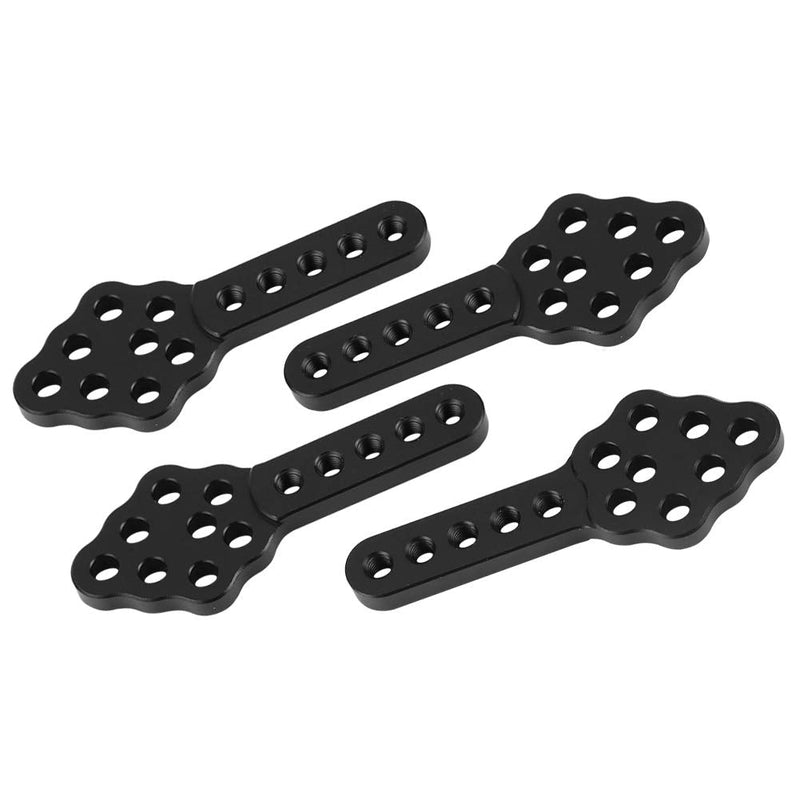 Lantro JS Rear Shock Mount, 51mm Adjustable 2 Colors RC Car Shock Mounts, for RC Car Replacement for 1/10 RC Crawler Repair(Black)