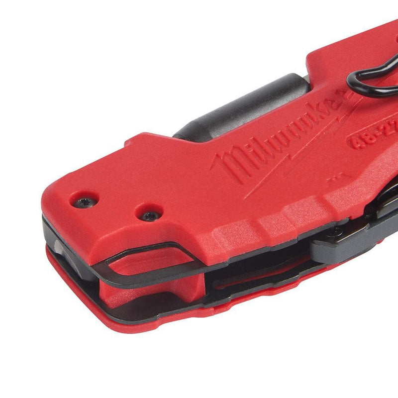 Milwaukee FASTBACK Compact Knife, and FASTBACK 6-in-1 Folding Utility Knives, w/Blade (knife 2pack) Red-black 2.5 inches