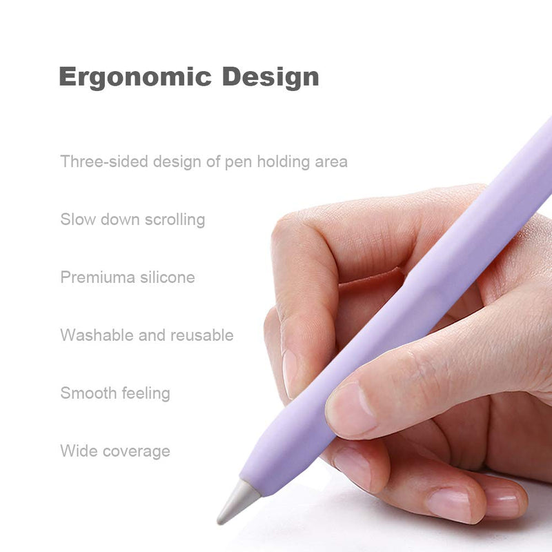 YINVA Case for Apple Pencil Grip for Apple Pencil Accessories Holder for Apple Pencil 1st Generation Cover Sleeve for Apple Pencil with Protective Nib Cover for iPad Pencil(Purple) Purple For 1st Gen