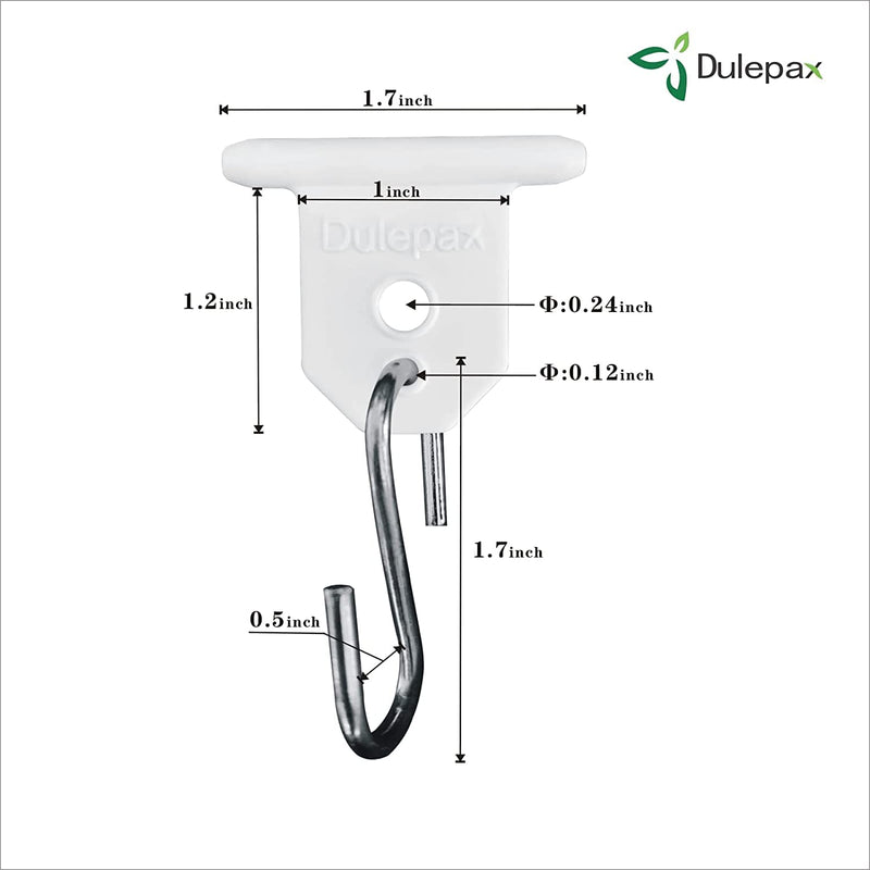 Dulepax RV Awning Hooks, RV Awning Light Clips for Christmas Camping Awning Lights Decor, Hang Clothes,Hang Plants and More.Easily Slide Into Awning Roller Bar Channel (12 PCS) 12pcs hooks