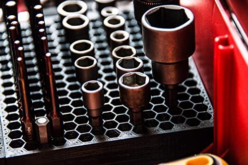1/4" Hex Driver Bit Organizer Universal and Compatible with Milwaukee Packout 3 Drawer tool box