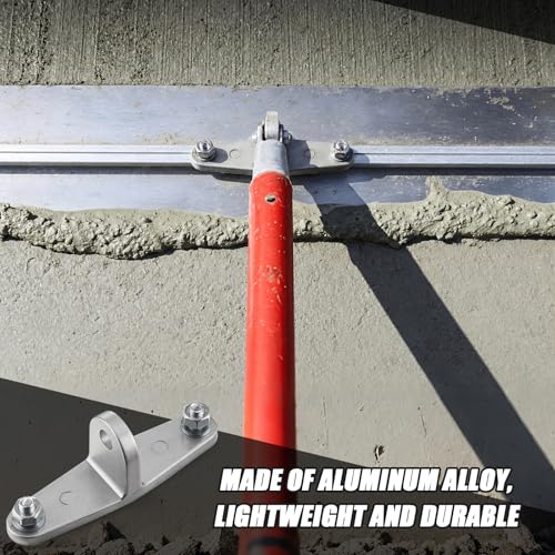LEIFIDE 4 Pack Concrete Broom Bracket, 4-3/4 Inch Broom Adapter Base Plate, Clevis Adapter for Texturing and Finishing