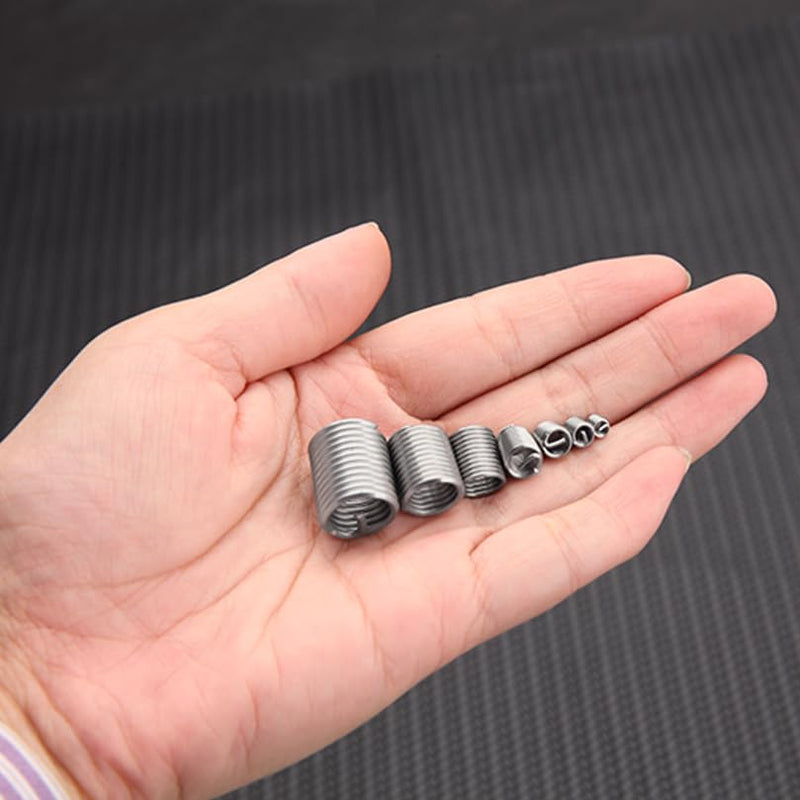 210 Pcs Wire Thread Inserts Kit, Metric Helical Type Coiled Wire 210pcs