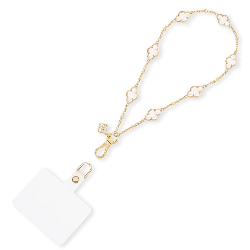 Kendra Scott Phone Charm - Cell Phone Lanyard - Abbie Mother of Pearl | Stylish Detachable Phone Strap - Hands-Free iPhone Wrist Strap for Women - Phone Chain Wristlet for Galaxy, Pixel, and More