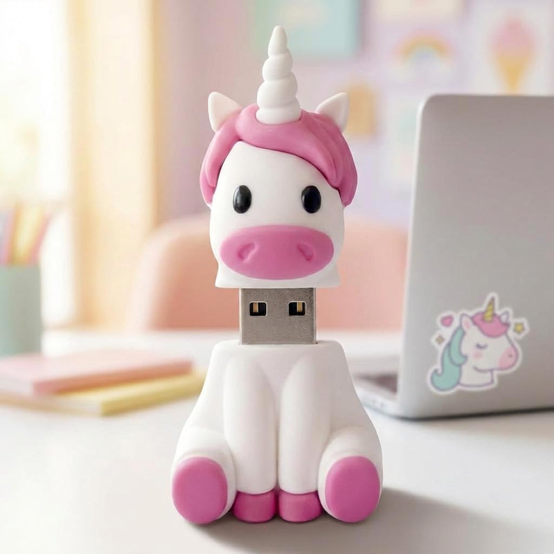 tiny tulip Unicorn USB Flash Drive 32 GB – Gift Packaging - Cute Pink Novelty Thumb Drive Memory Stick, Funny Cool Hidden Design USB Storage Pendrive 32.0 GB