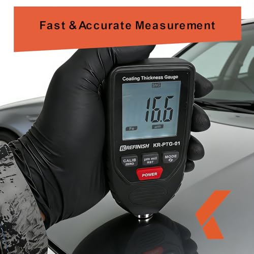 KREFINISH Paint Thickness Gauge Car Digital Accurate Mil Coating Thickness Meter Car Paint Depth Gauge Test Precise for Used Car Buyers and Auto Body Shops 1