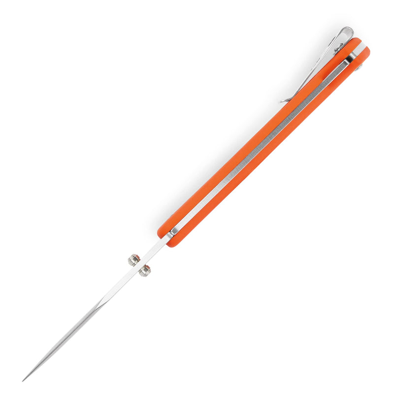 Buck Knives 110 Slim Select Folding EDC Knife, 3-3/4” Pocket Knife Blade, Nylon Handle, 420HC Stainless Steel Clip Point Folding Blade, Made in the USA, 2.8 oz Orange