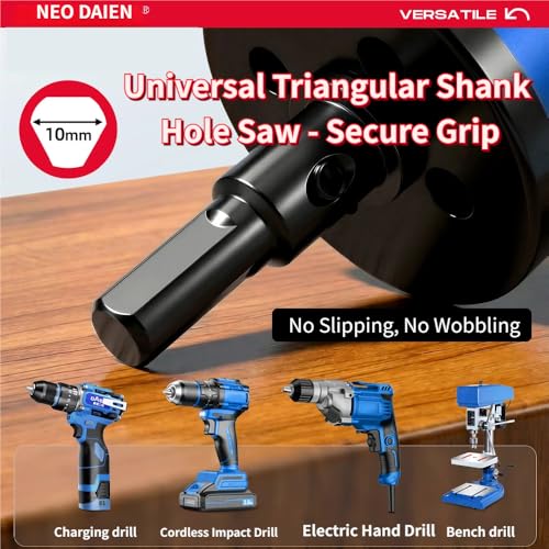 NEO DIAEN M42 Bi-Metal Hole Saw Kit for Home DIY, Woodworking & Furniture Installation | Versatile Cutter for Wood, Drywall, Plastic, PVC & Thin Metal (4Pcs (Home DIY Hole Saw Set)) 4Pcs (Home DIY Hole Saw Set)