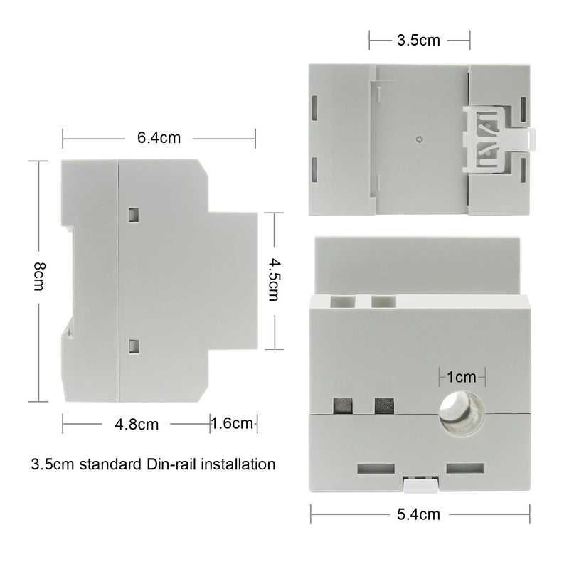 KETOTEK Single Phase Energy Meter Din Rail Electricity Usage Monitor AC 40-300V 100A Voltmeter Ammeter Watt Kwh Frequency Power Meter Built-in CT 110V