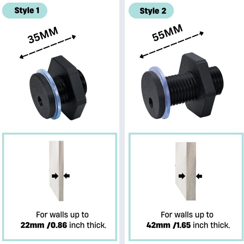 RV Cable Passthrough for Starlink mini, RV Cable Grommet Compatible with Starlink, Ethernet, Coax, Water-Resistant and Anti-Drop RV Cable Routing (55mm/2pcs, Black) 55mm/2pcs