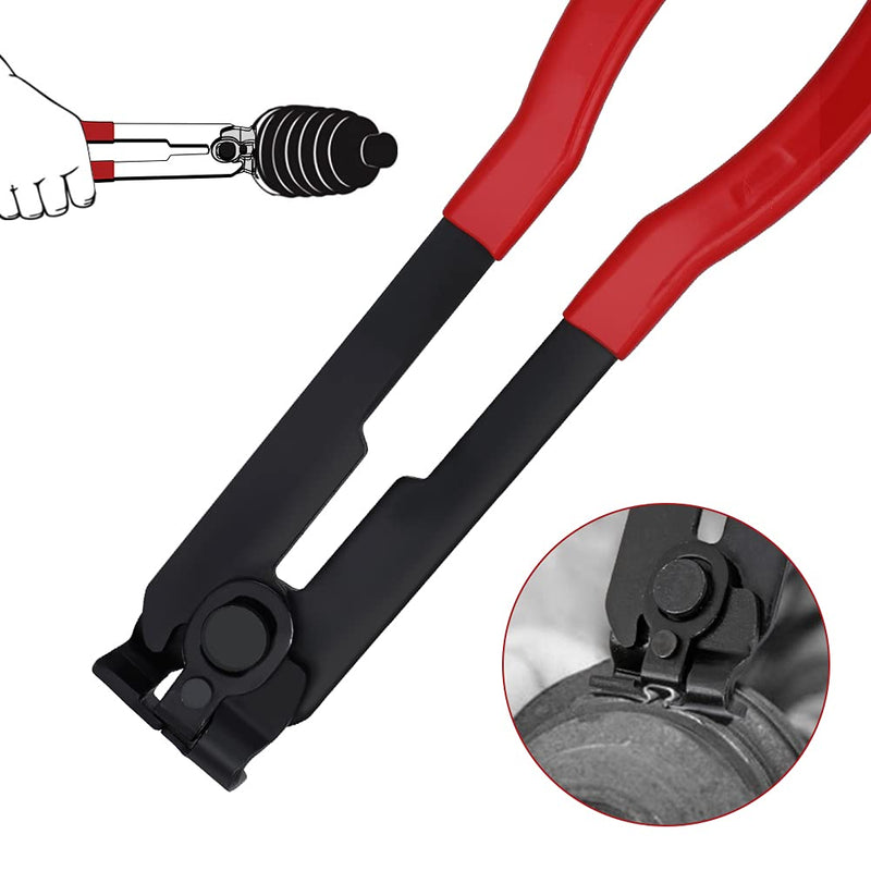 Alpha Rider For Auto/ATV CV Joint Axle Boot Clamp Pliers Tool with 20 Crimp Bands -Ear Type Extension For Most Cars CV Joint Boot Clamp Pliers Kit with 20 Crimp Bands