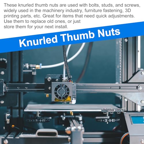 uxcell 20Pcs M10 Knurled Thumb Nuts, Carbon Steel Round Knurled Flat Head Through Hole Handle Nut, Lock Adjusting Nuts, Thin Type, Nickel Plated, Silver 20