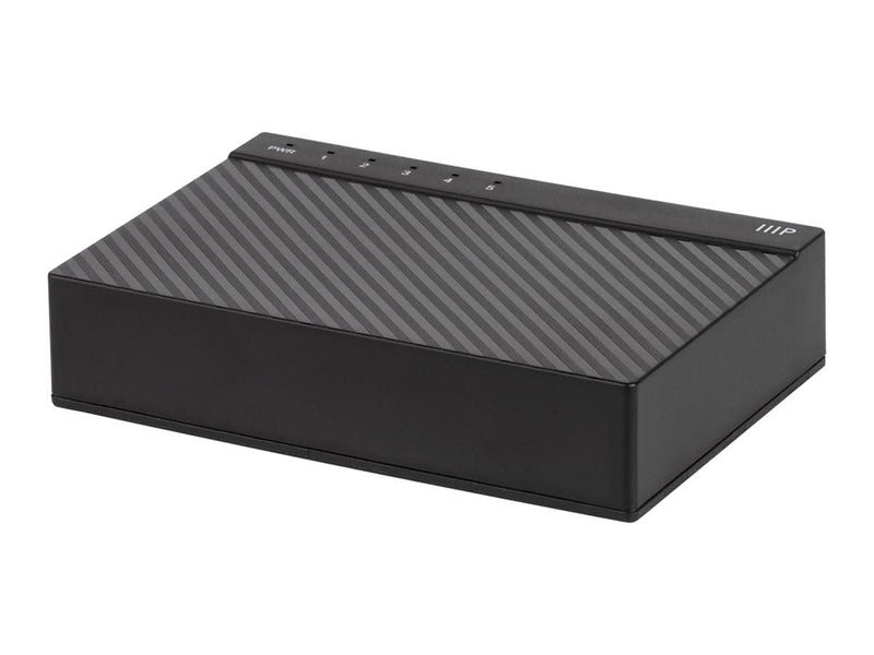 Monoprice 5-Port 10/100/1000Mbps Gigabit Ethernet Unmanaged Desktop Switch, IEEE 802.3ab, Cat5e, Plug and Play, Fanless Design, for Gaming and Streaming